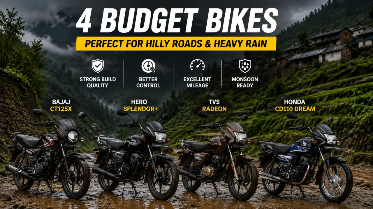 Heavy Rain Alert in the Hills: These 4 Budget Bikes Are the Safest Choice for Slippery Mountain Roads