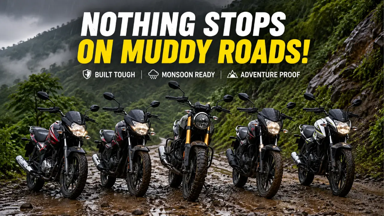 Top 5 Best Bikes for Village Roads in Heavy Rain-Strong Mileage, Low Running Cost & Easy EMI