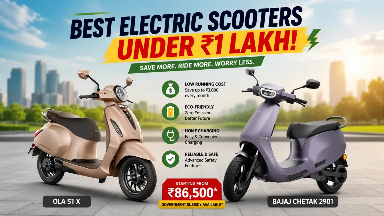 Petrol Prices Rising? Bring Home This Electric Scooter Under ₹1 Lakh, Save Big Every Month